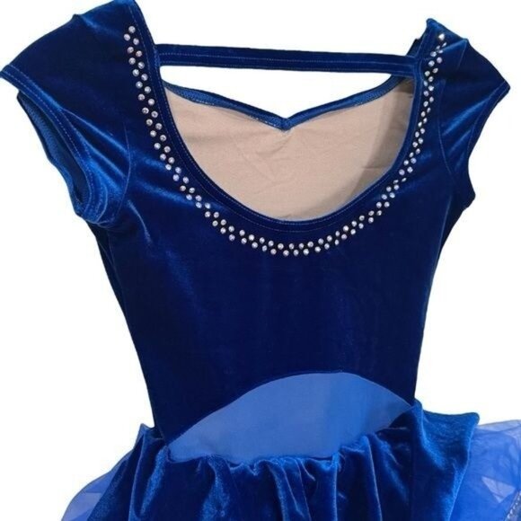 Weissman Late Night Talking Rhinestone Leotard Tule Skirt Dance Performance 7/8 - Picture 5 of 10